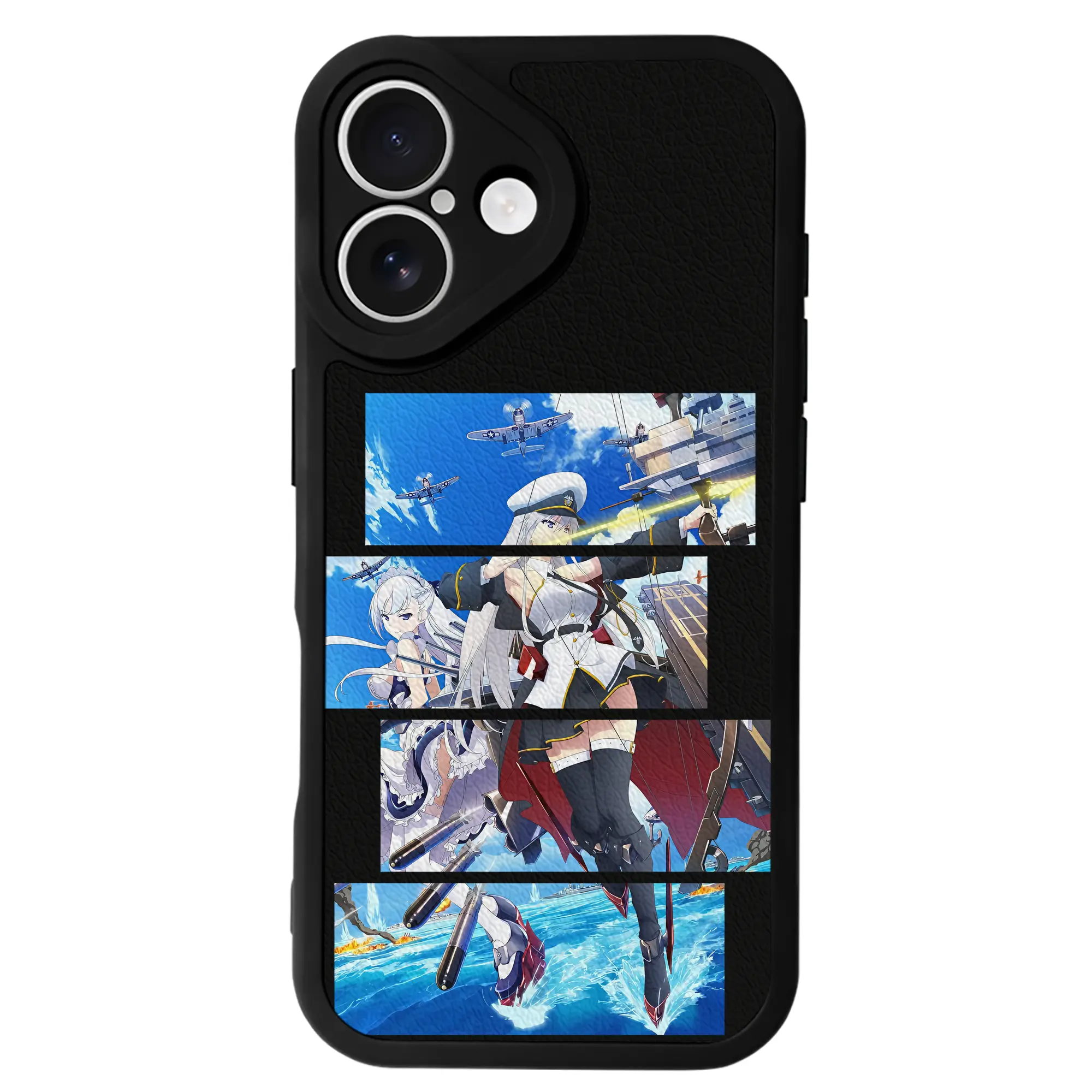 アズールレーン グッズ,エンタープライズ - IPhone 16シリーズ対応 ・ シリコンスマホケース ・ レザー調 ・ 高精度フィット ・ 耐衝撃 ・ ワイヤレス充電対応 ・ 精密カット